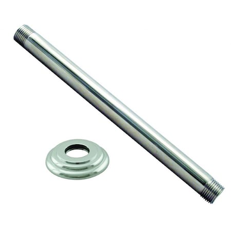 Westbrass 1/2" IPS x 6" Ceiling Mounted Shower Arm W/ Flange in Polished Nickel D3606A-05
